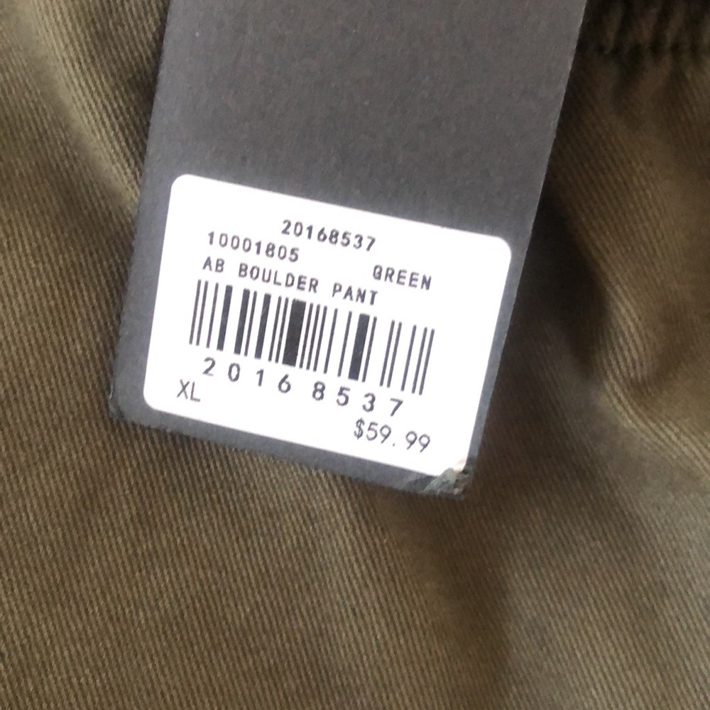 Mens Army green stretch waist pants - Picture 3 of 6